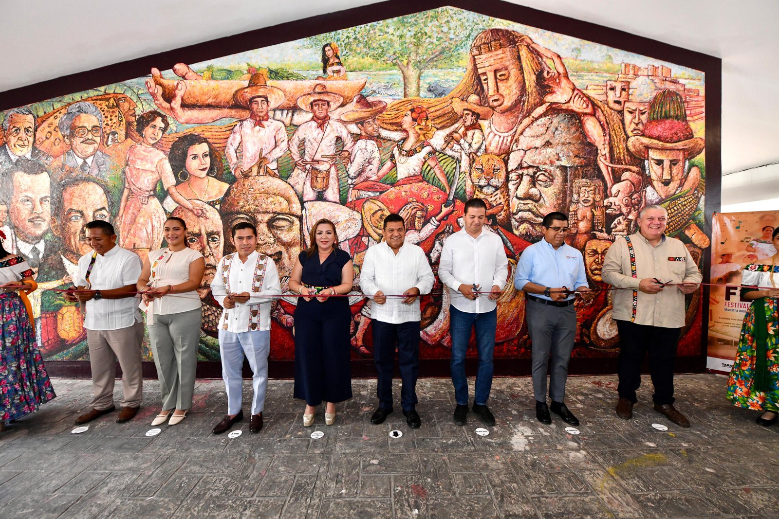"Legado Cultural del Pueblo Tabasqueño": Mural que une e identifica
