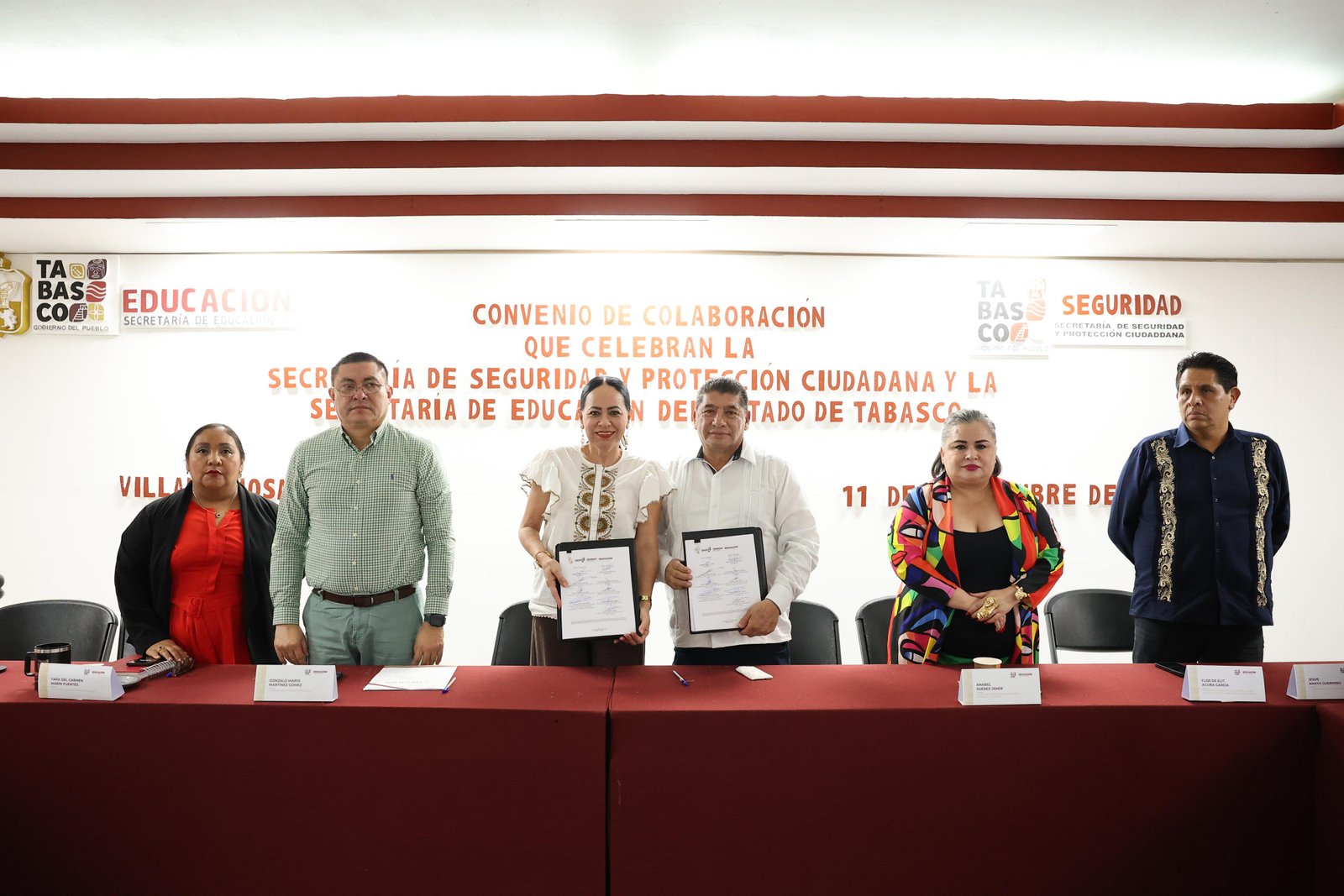 Las secretarías de Educación y de Seguridad de Tabasco firmaron un convenio para fortalecer la prevención social, seguridad vial y proximidad policial en centros escolares