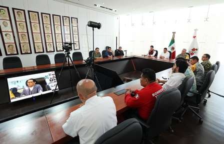 Participa Javier May en reunión de Comité Nacional de Emergencia, presidida por Omar García Harfuch