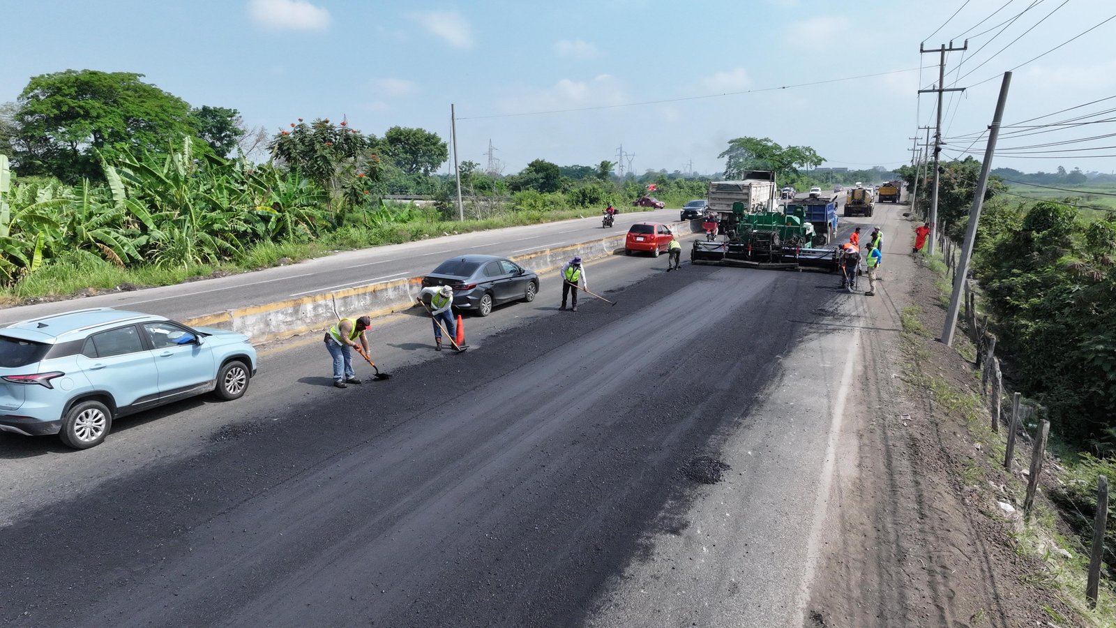 Rehabilitación Villahermosa-Teapa avanza hasta mil metros al día