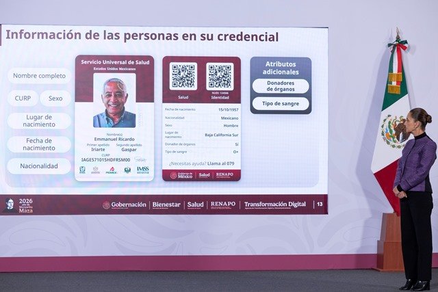 Sheinbaum anuncia credencialización del Servicio Universal de Salud