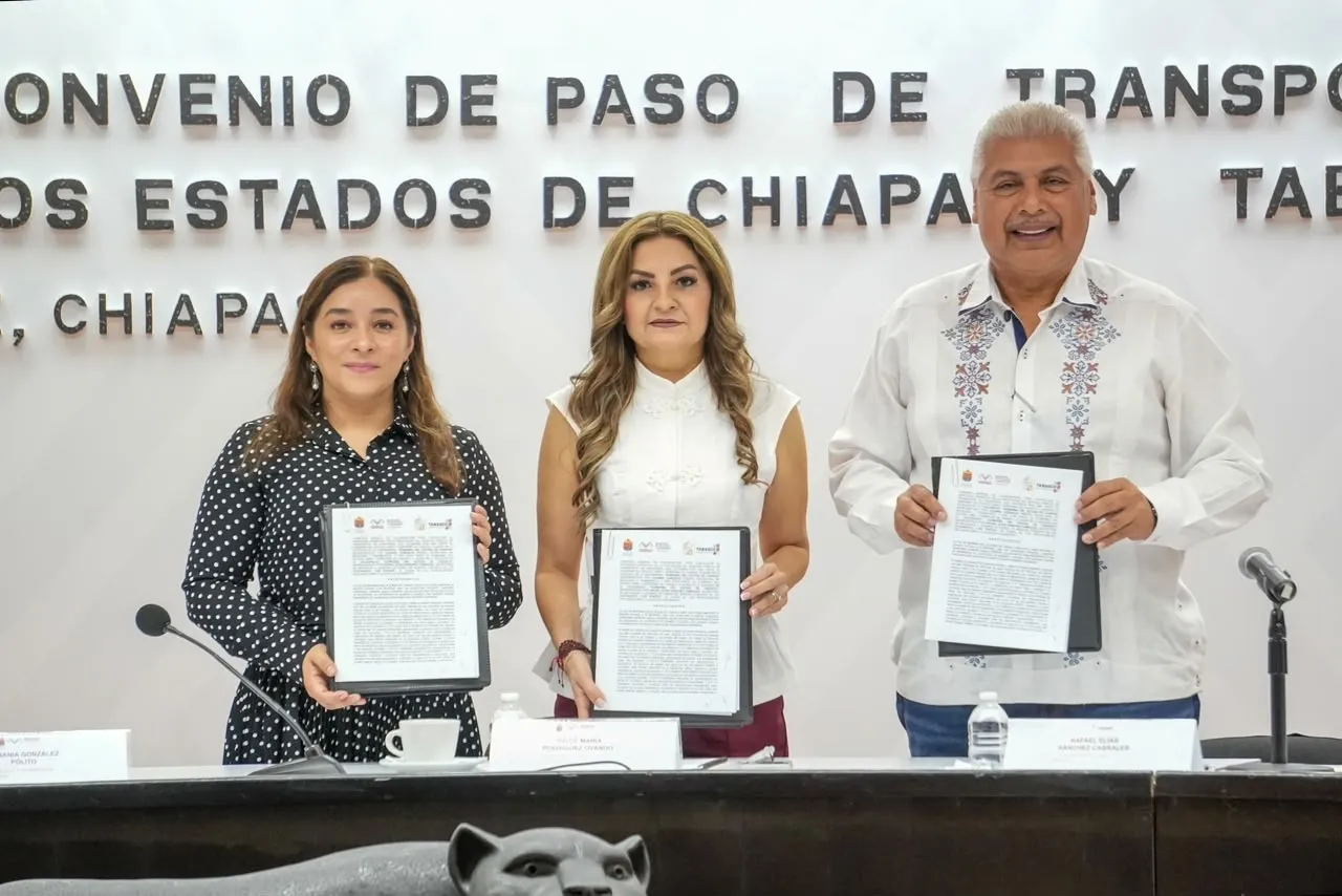 Tabasco y Chiapas firman convenio de transporte tras 30 años sin acuerdo formal