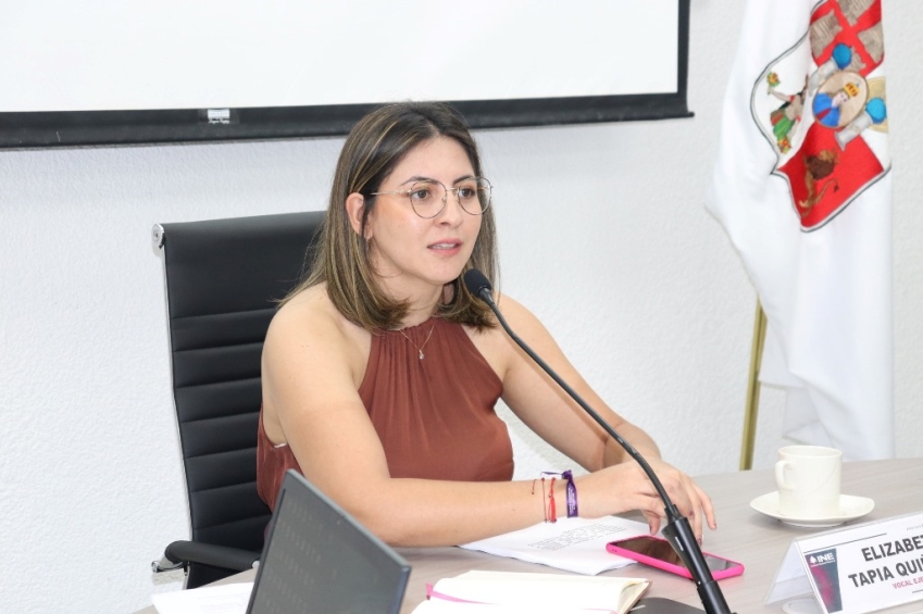 Elizabeth Tapia Quiñones, vocal ejecutiva del INE en Tabasco. (Foto: Jorge Hernández)