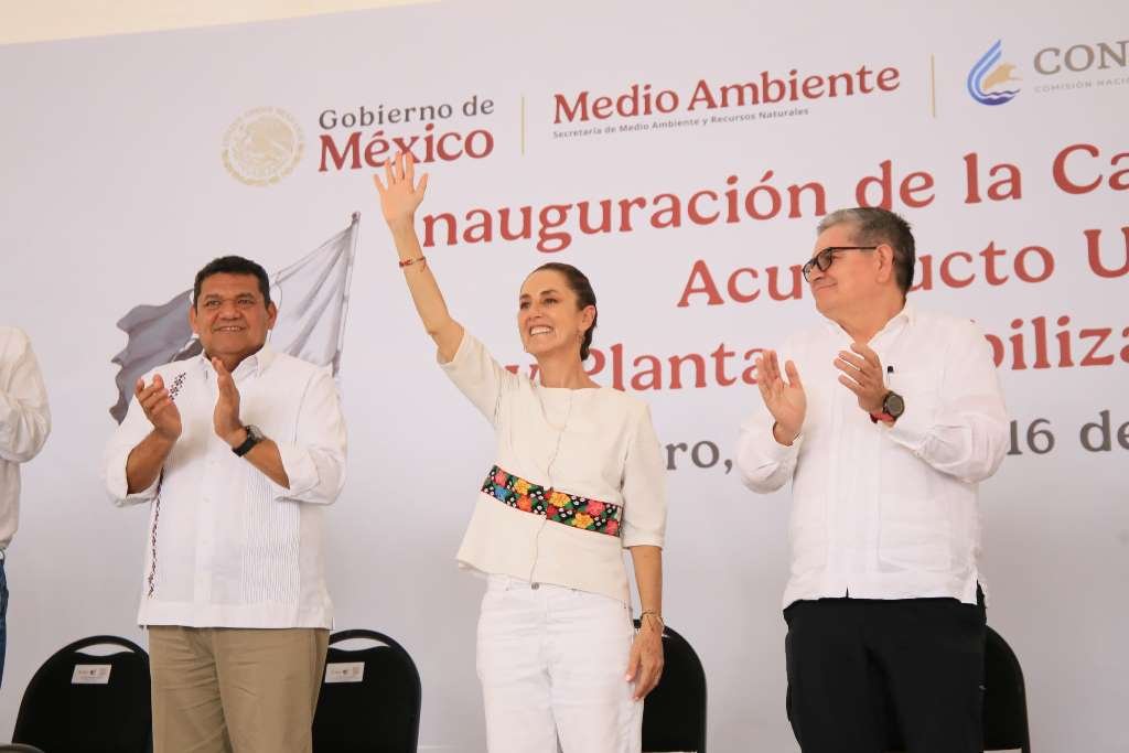 Entrega Sheinbaum planta potabilizadora; resuelve desabasto en Centro, afirma May 