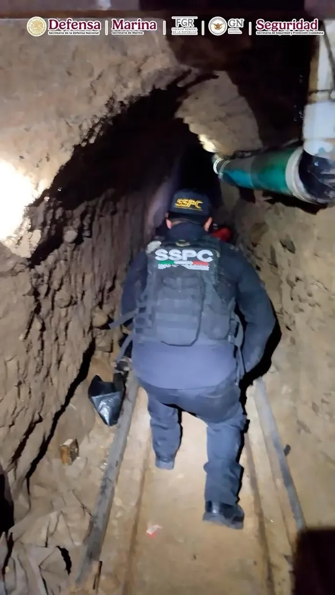 Clausuran túnel transfronterizo en Tijuana utilizado para trasiego ilícito