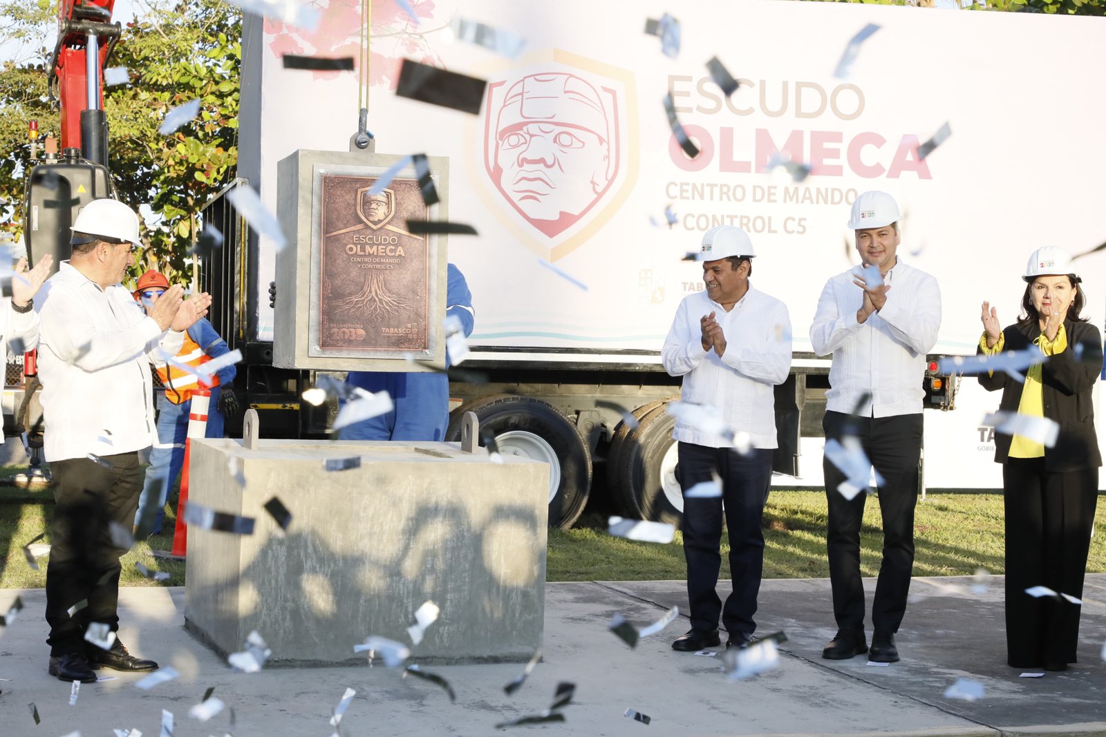 Tabasco a la vanguardia: inicia construcción del "Escudo Olmeca"