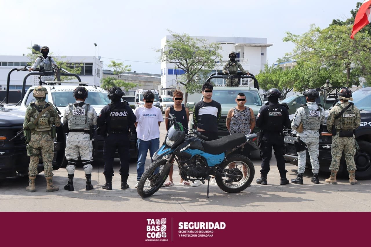 FIRT Olmeca detiene a 4 por delitos y cobro de piso