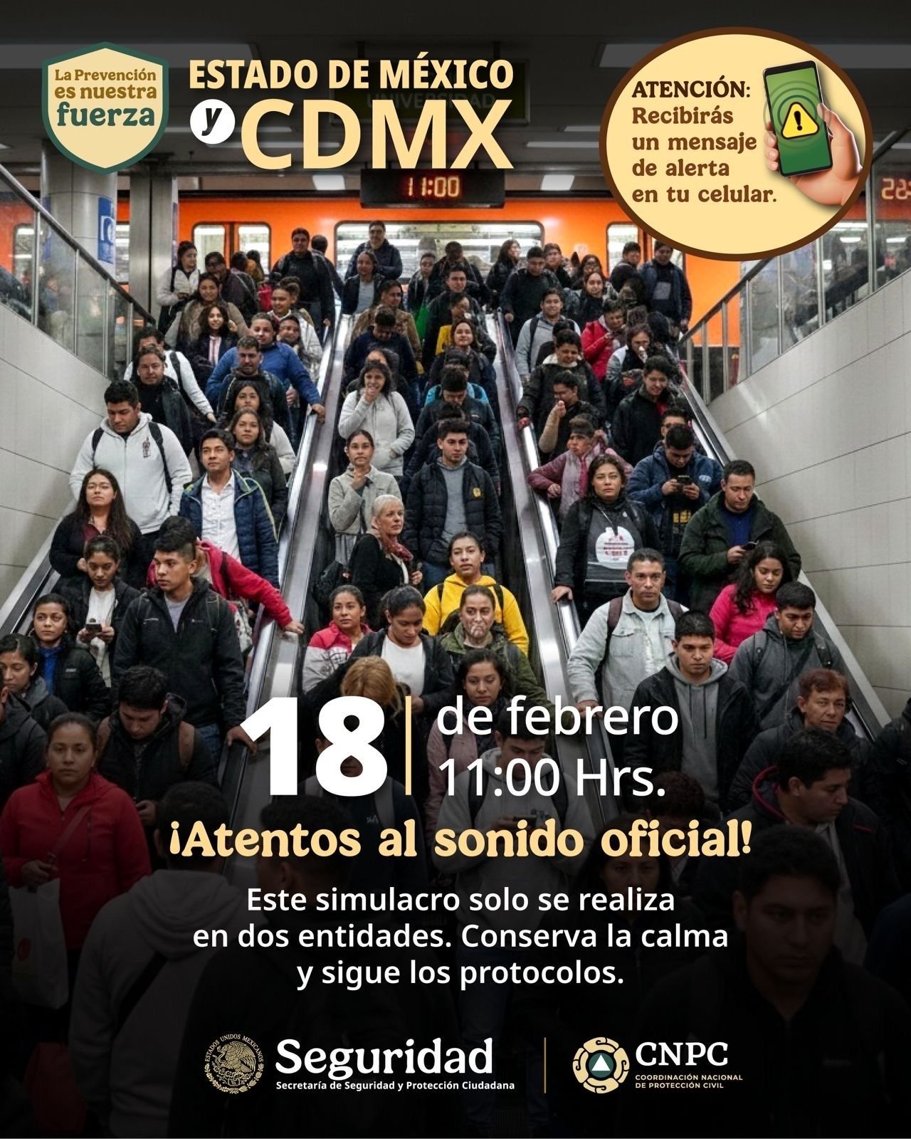 Simulacro sísmico regional el 18 de febrero