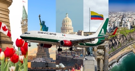Mexicana tendrá vuelos a 11 destinos internacionales