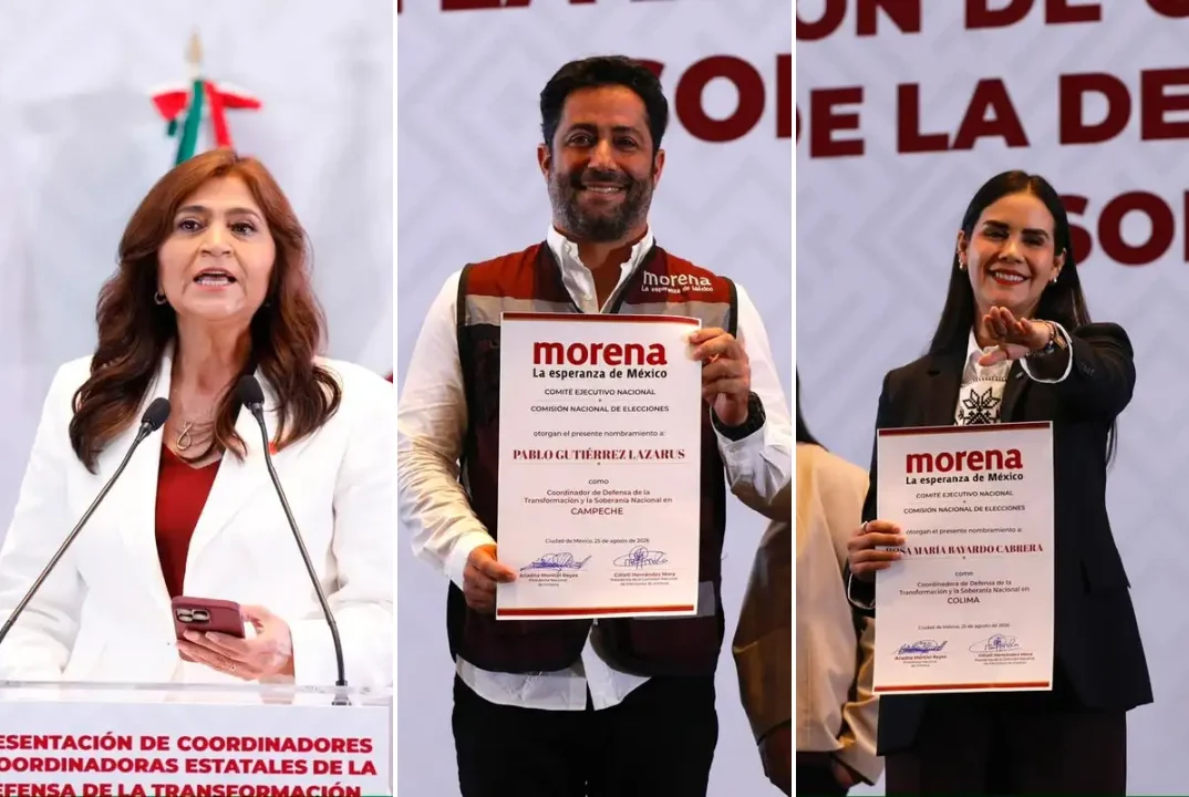 Morena designa coordinadores para Aguascalientes, Campeche y Colima rumbo a 2027