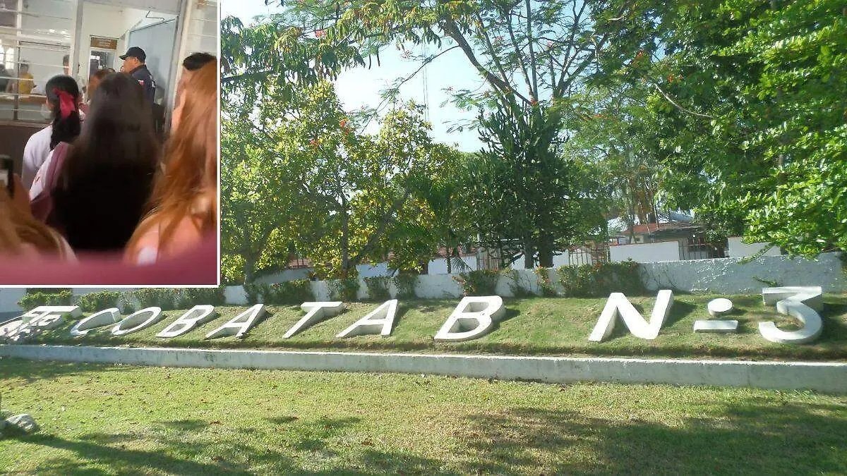 Estudiantes del Cobatab 3 protestan contra normas de uniforme y apariencia