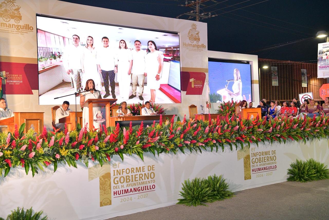 Asiste Javier May al Primer Informe de Gobierno de Huimanguillo