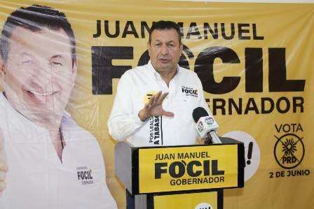 Fócil Pérez: El PRD ganará la gubernatura con una diferencia de 100 mil votos