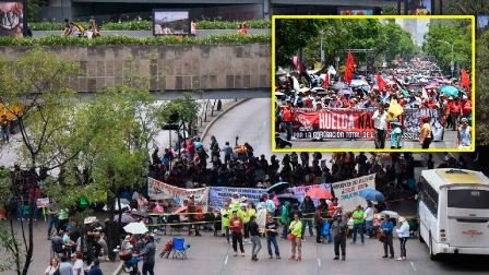 CNTE levanta paro y plantón en CDMX 