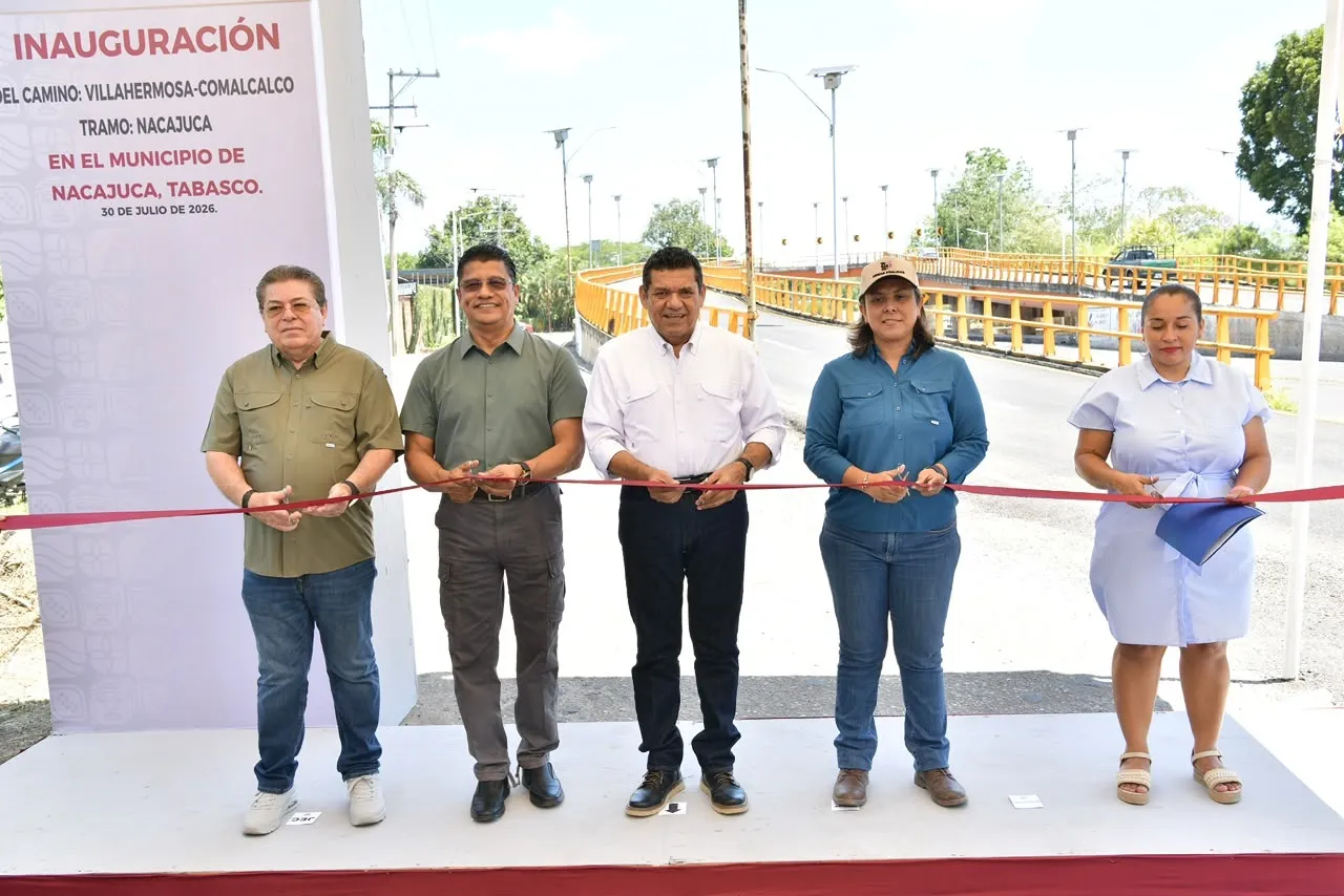 Dos obras carreteras en Nacajuca mejoran movilidad de 60 mil personas