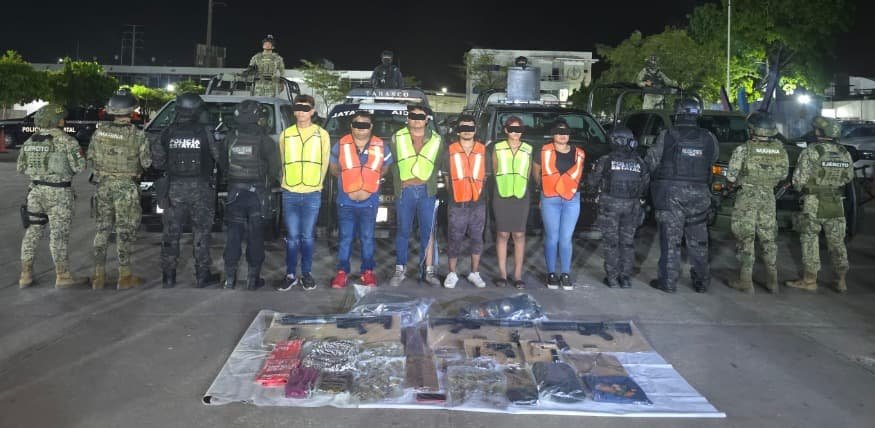 Detienen a 6 y aseguran armas en Dos Montes, Centro