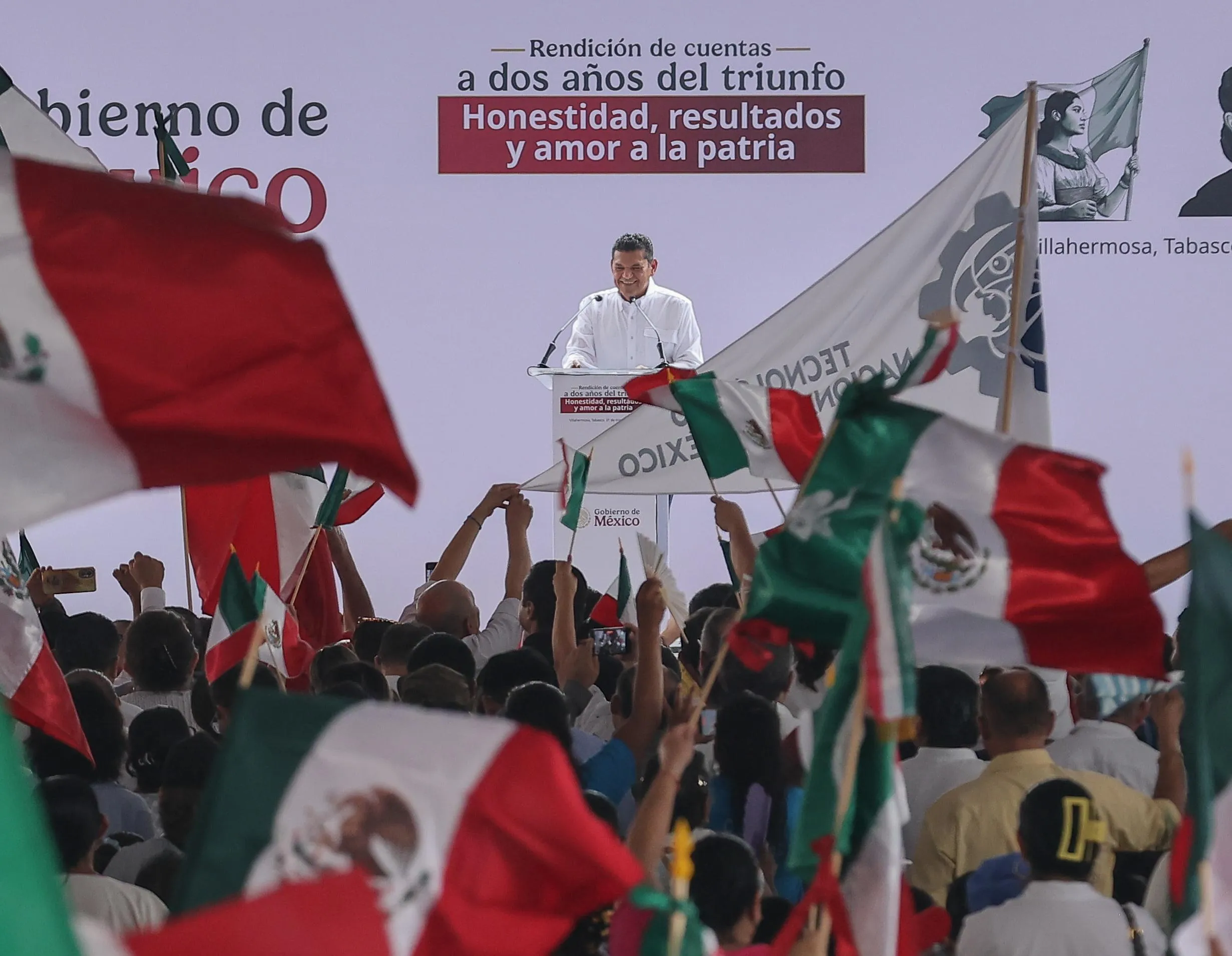 Tabasqueños respaldan la soberanía nacional y el avance de México