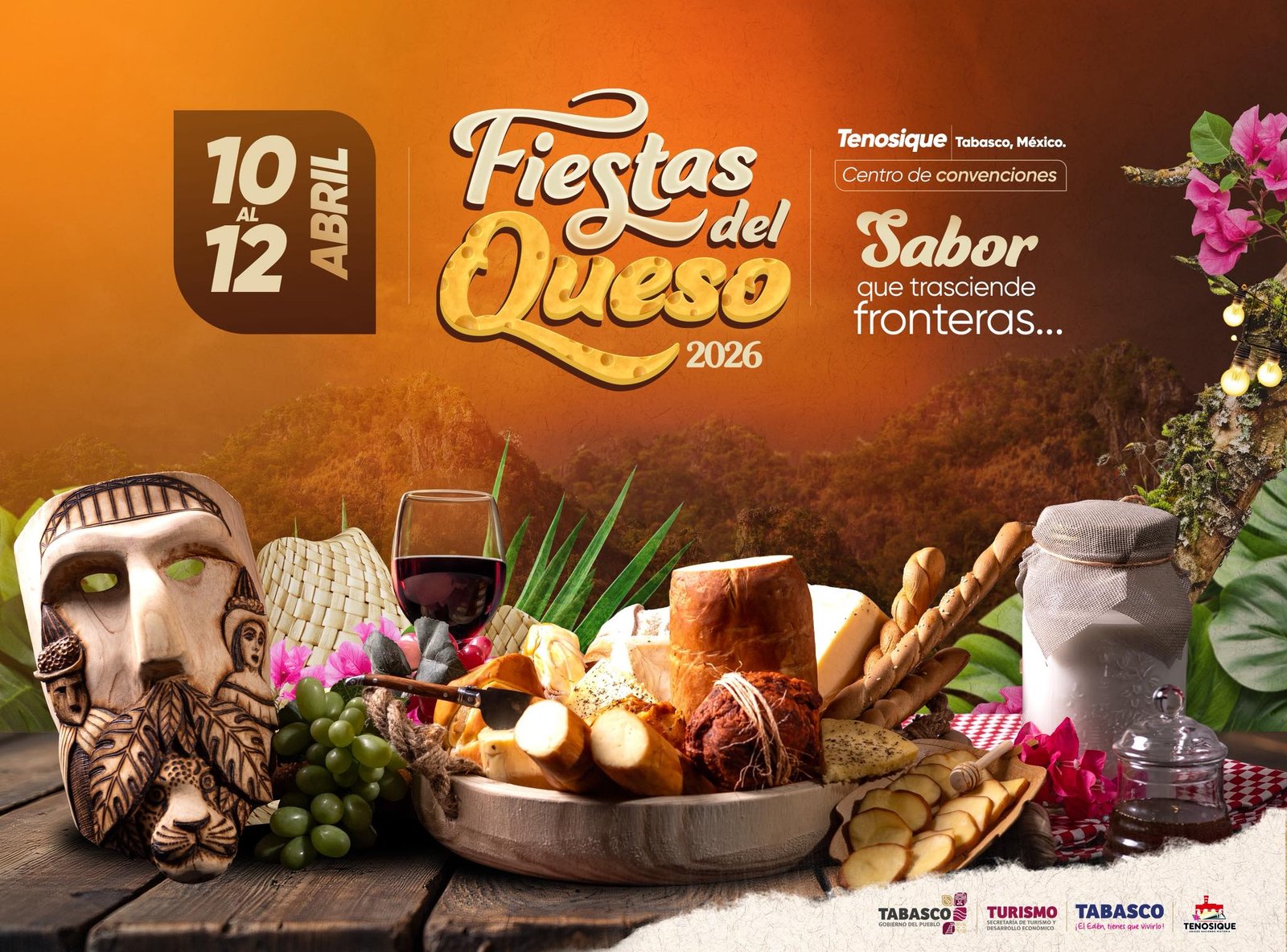 Fiestas del Queso 2026 en Tenosique serán del 10 al 12 de abril