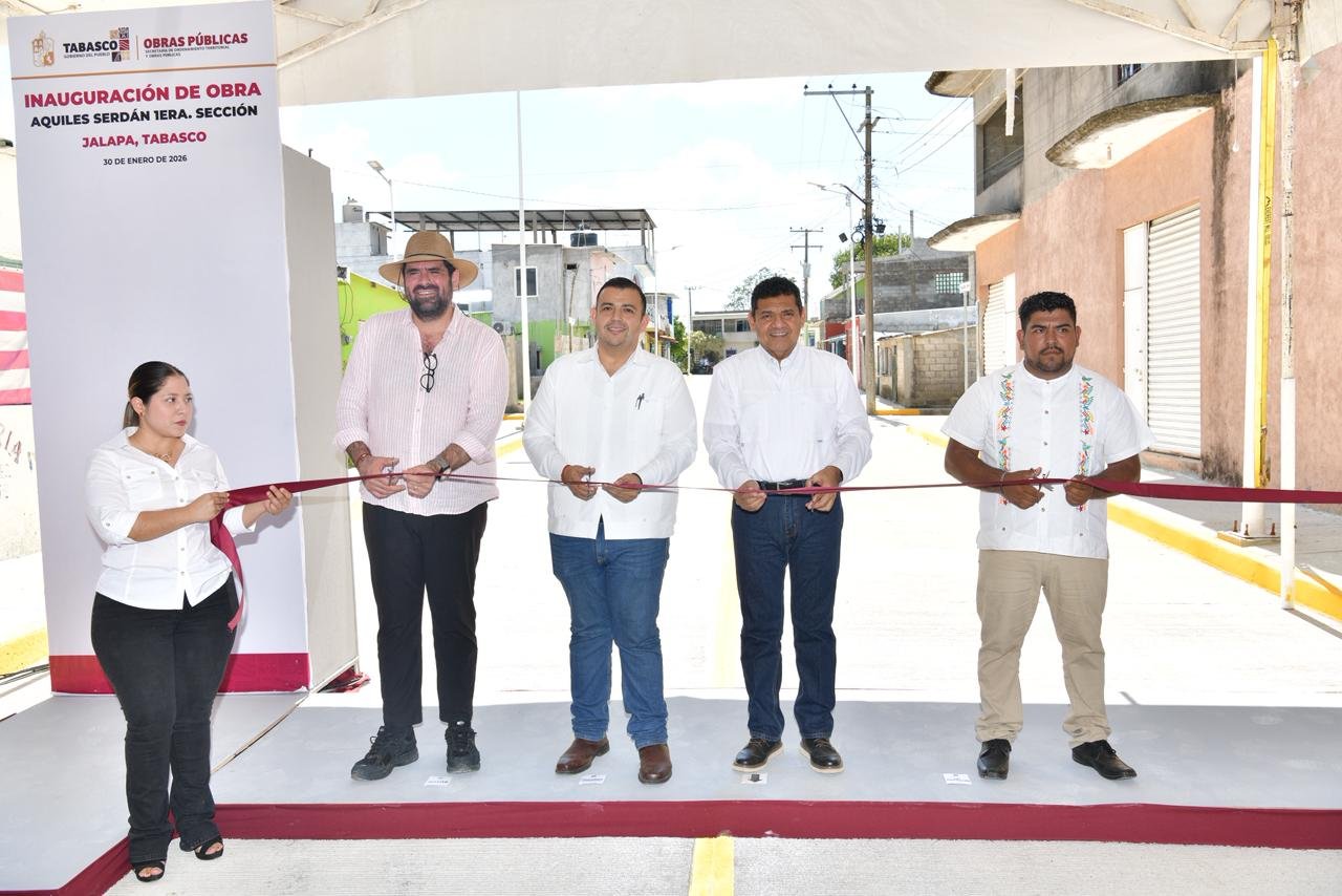 Palabra cumplida en Jalapa: Javier May entrega obras urbanas