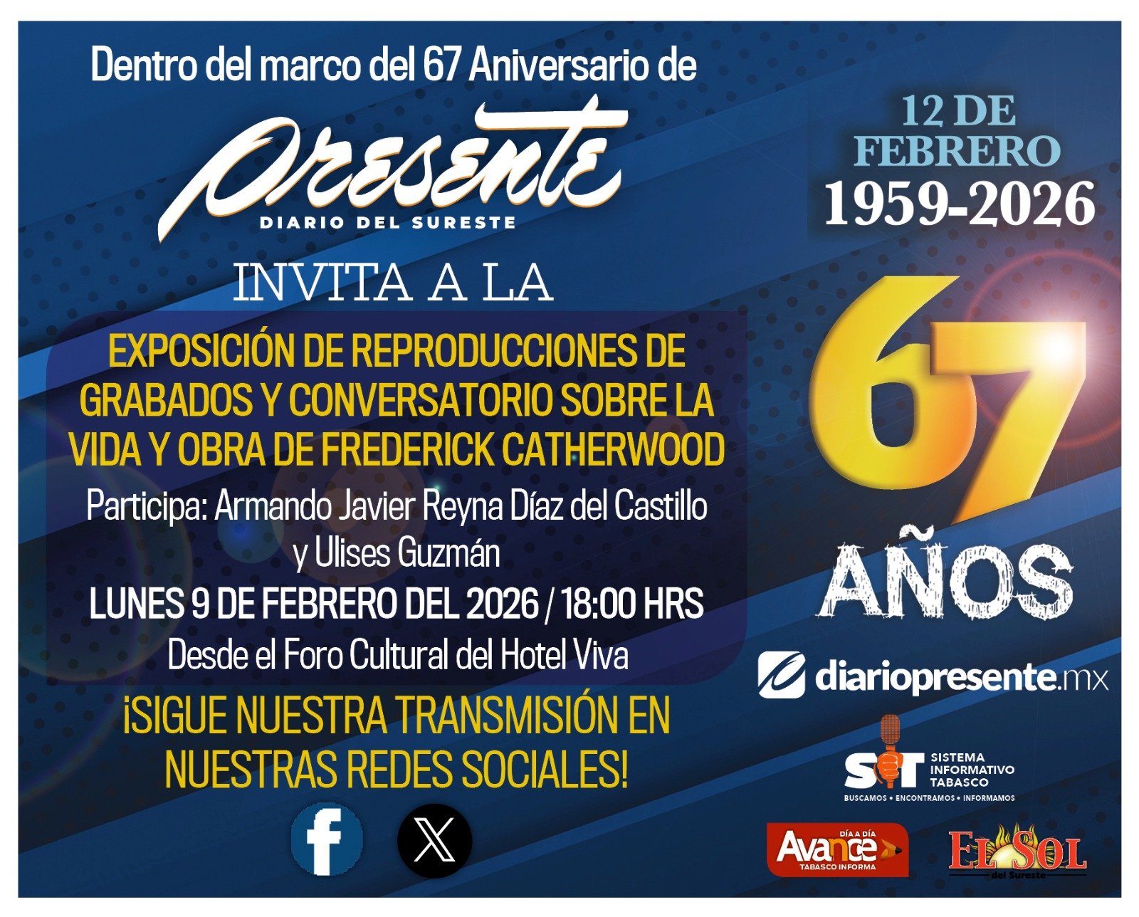 Diario Presente celebra 67 años con exposición