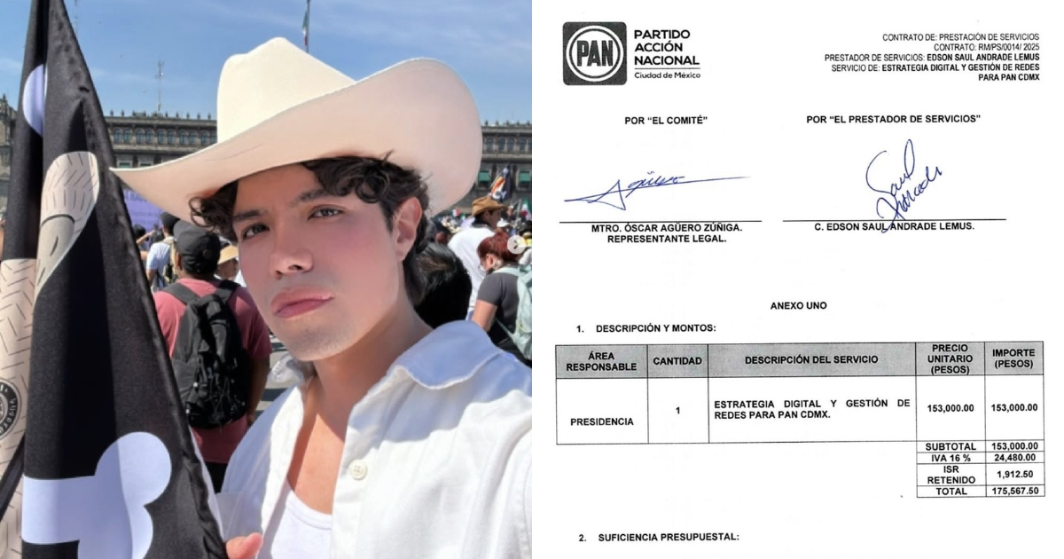 Contrato millonario del PAN desenmascara a líder de la Generación Z