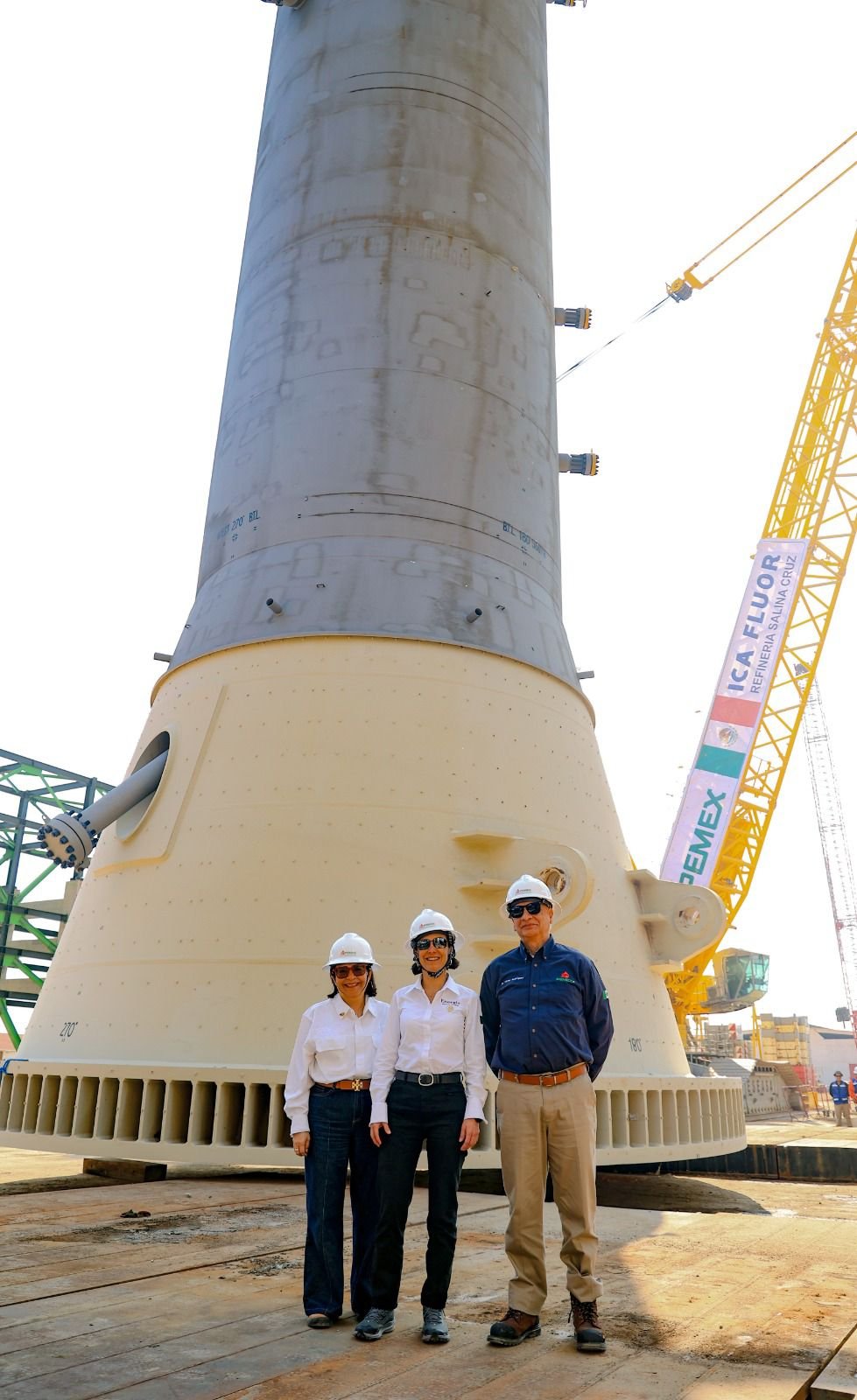 Avanza la Soberanía Energética: supervisan montaje estratégico en la refinería de Salina Cruz