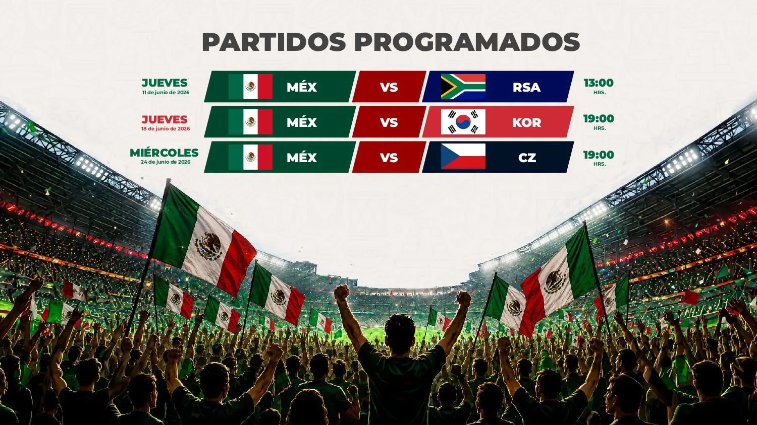 México vs Sudáfrica en Tabasco se verá gratis en el Centenario