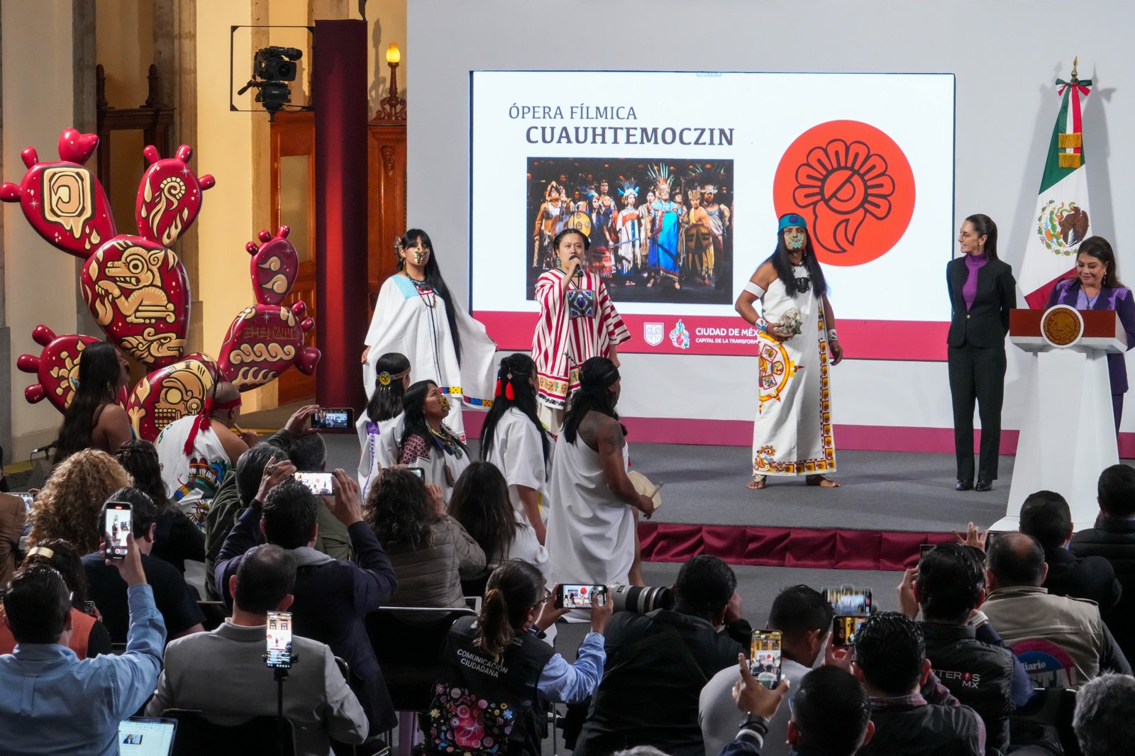 Sheinbaum y Clara Brugada, presentan celebración “México Tenochtitlan