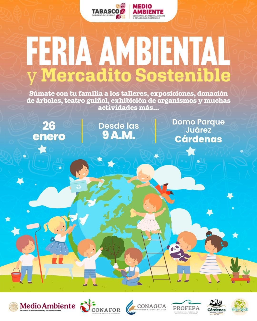 Realizará Gobierno del Pueblo “Feria Ambiental y Mercadito Sostenible