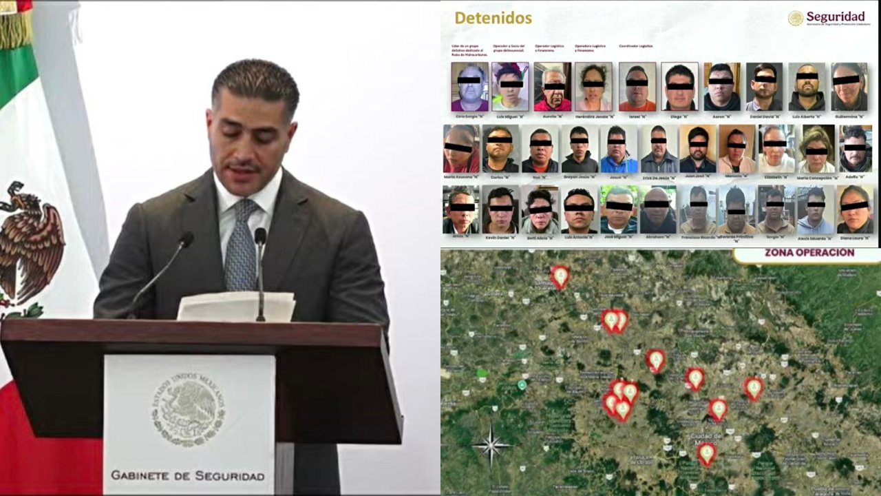 Desmantelan red criminal de huachicol; 32 detenidos