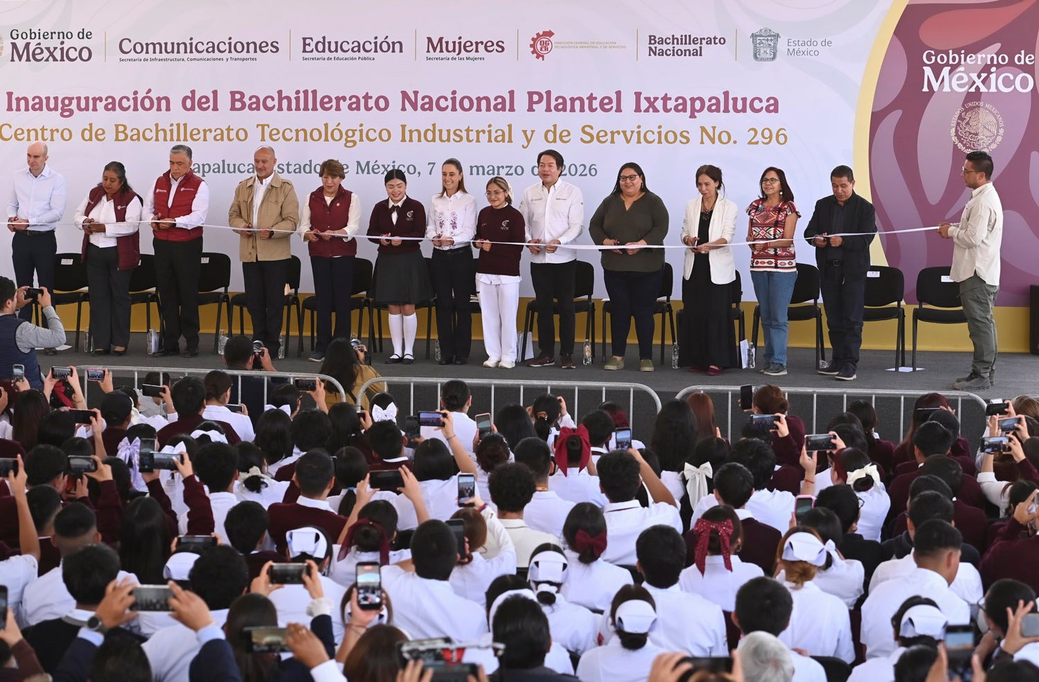 Sheinbaum inaugura bachillerato en Ixtapaluca con inversión de 67 mdp