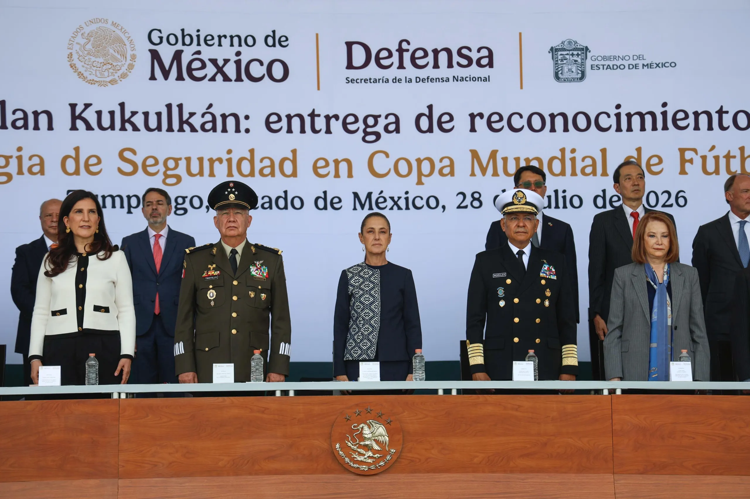 Sheinbaum entrega reconocimientos al Plan Kukulkán tras la Copa Mundial 2026