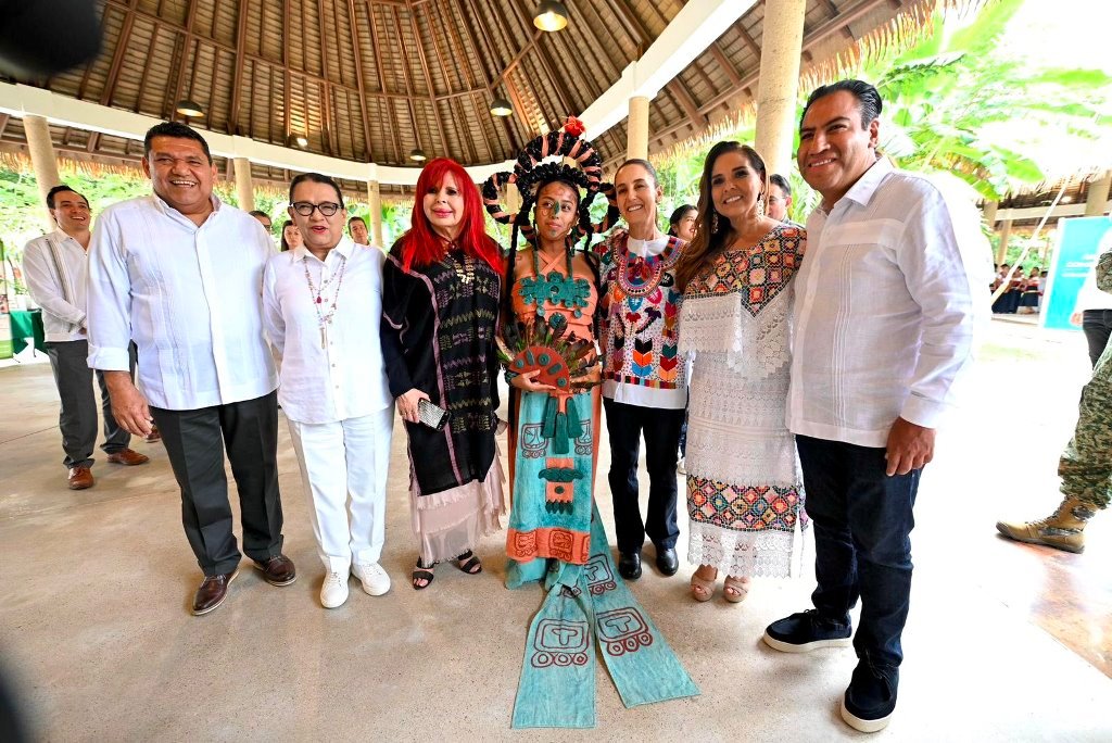 Acompaña Javier May a Sheinbaum en la inauguración del CATV, en Palenque 