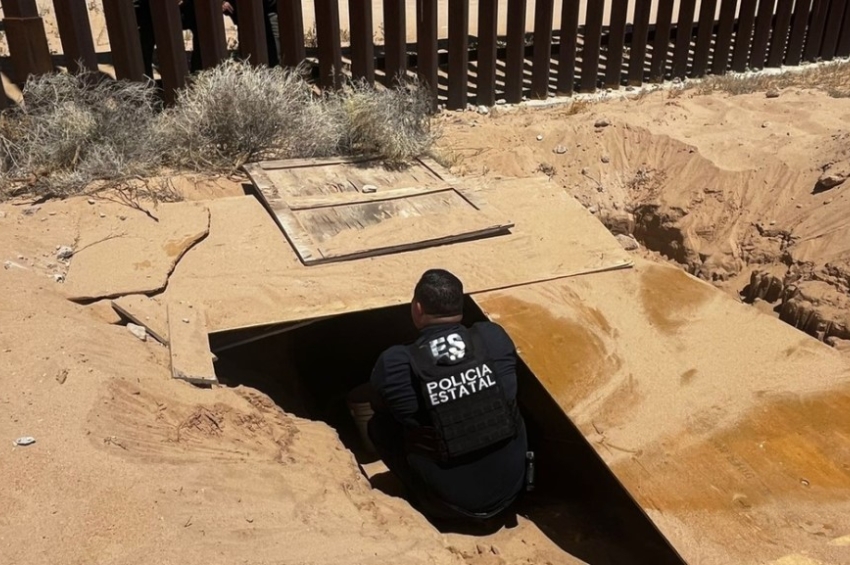 Hallan narco túnel bajo el muro fronterizo entre México y EE.UU. 