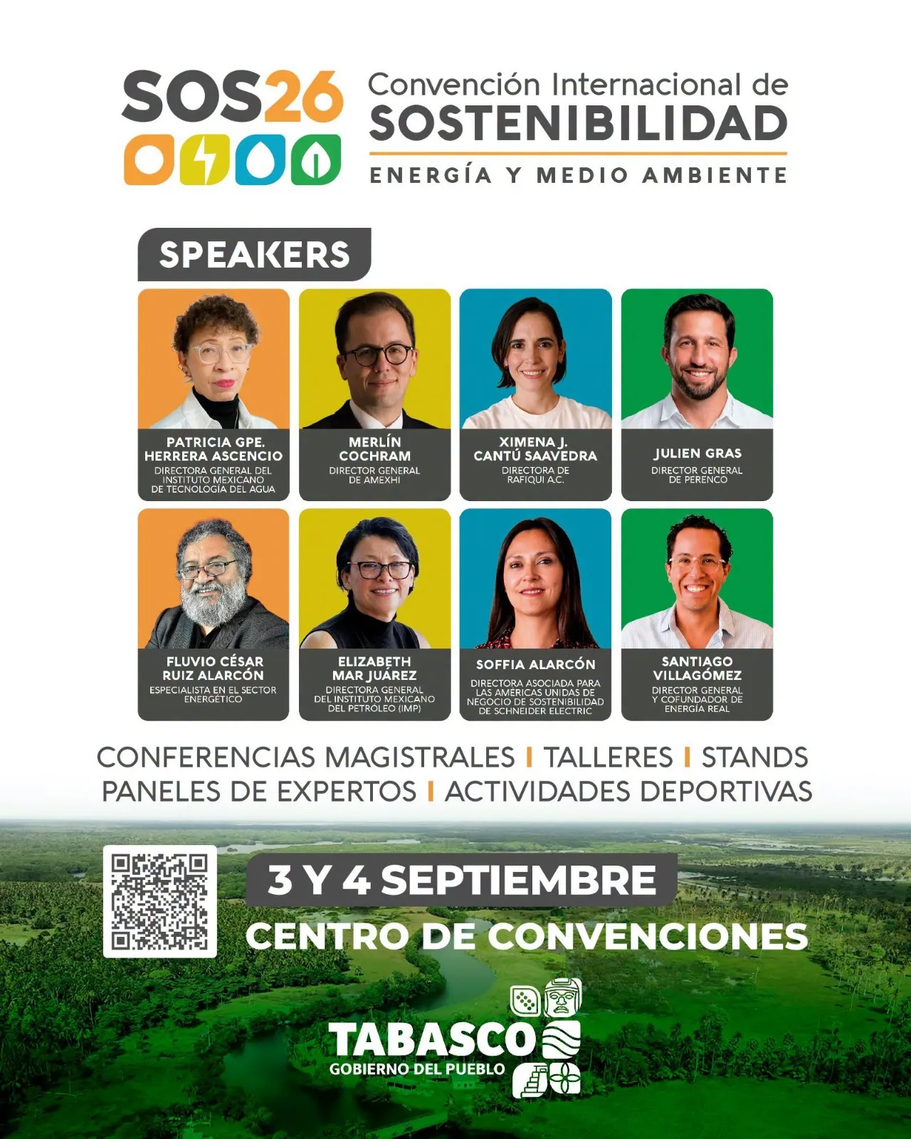 SOS26: entrada gratis para estudiantes y docentes en convención de sostenibilidad en Tabasco