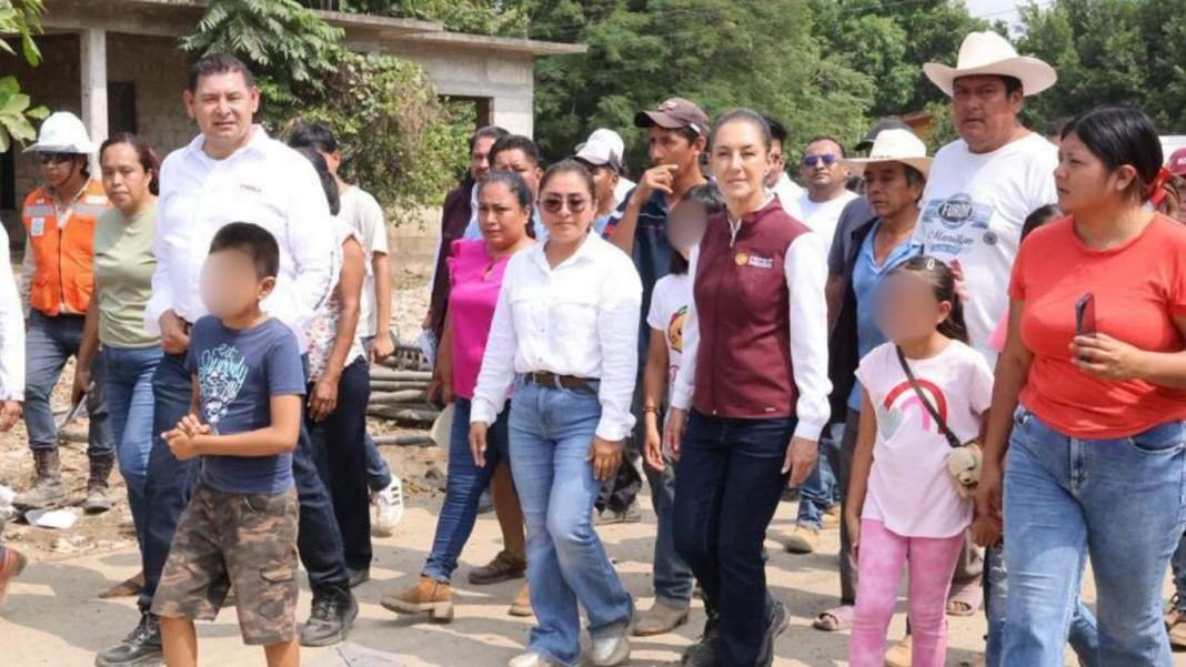 Sheinbaum promete apoyo total a damnificados por lluvias en Puebla