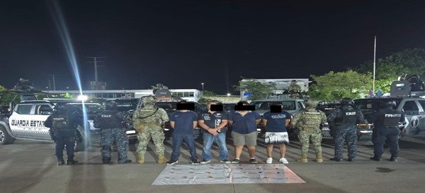 Detiene la SSPC a cuatro masculinos en Centro