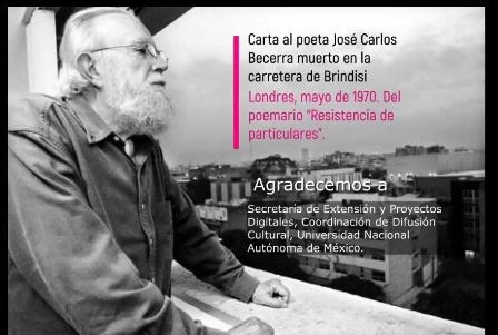 Continúa homenaje virtual al poeta tabasqueño José Carlos Becerra