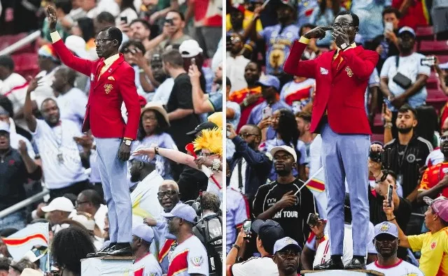 Estatua viviente incomoda a la FIFA con protesta por el Congo