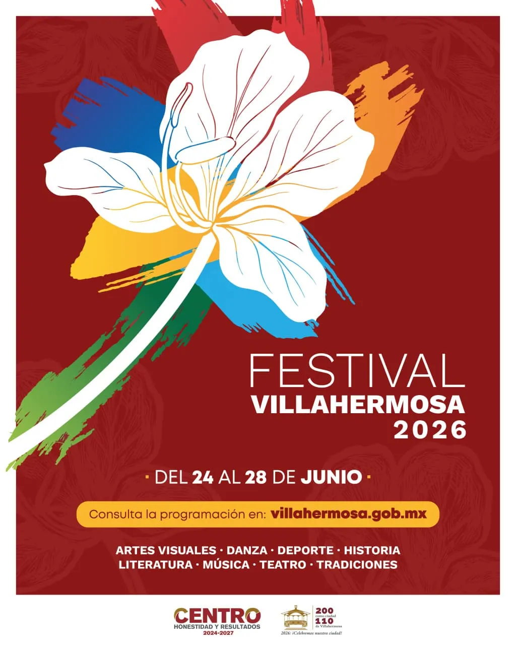 Festival Villahermosa 2026 arranca este miércoles con 57 actividades gratis