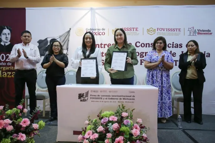 FOVISSSTE firma convenio para escrituración gratuita en Michoacán y entrega 387 finiquitos