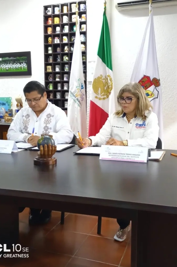 Firma convenio: EL Instituto Educativo Fidel Castro con CEDH