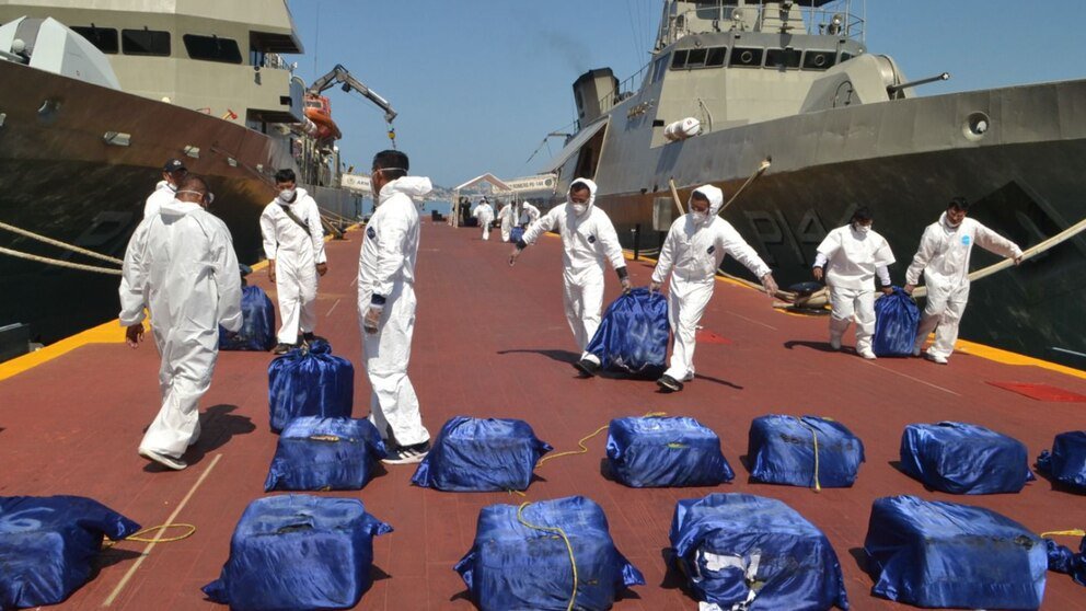 La incautación fue una acción coordinada de la Armada de México en funciones de Guardia Costera al suroeste de Guerrero