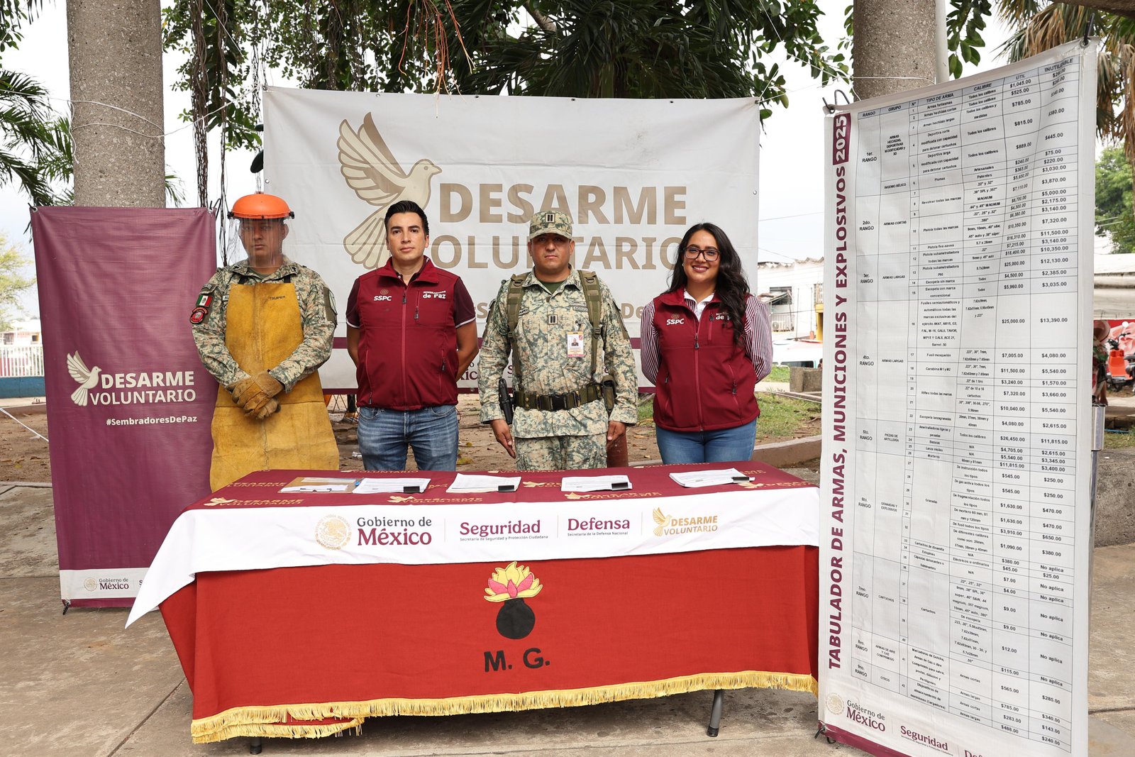 Invitan SSPC federal y Gobierno del Pueblo a participar en campaña de desarme voluntario