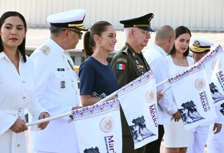 Sheinbaum reconoce a las FA y da banderazo a obras del Puerto Nuevo Manzanillo