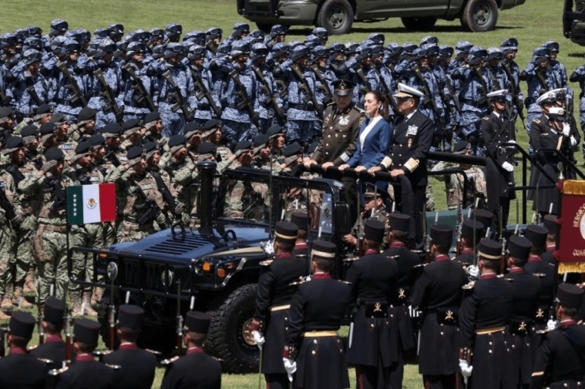 Marina, Sedena y Guardia Nacional: Salutación a comandanta Sheinbaum