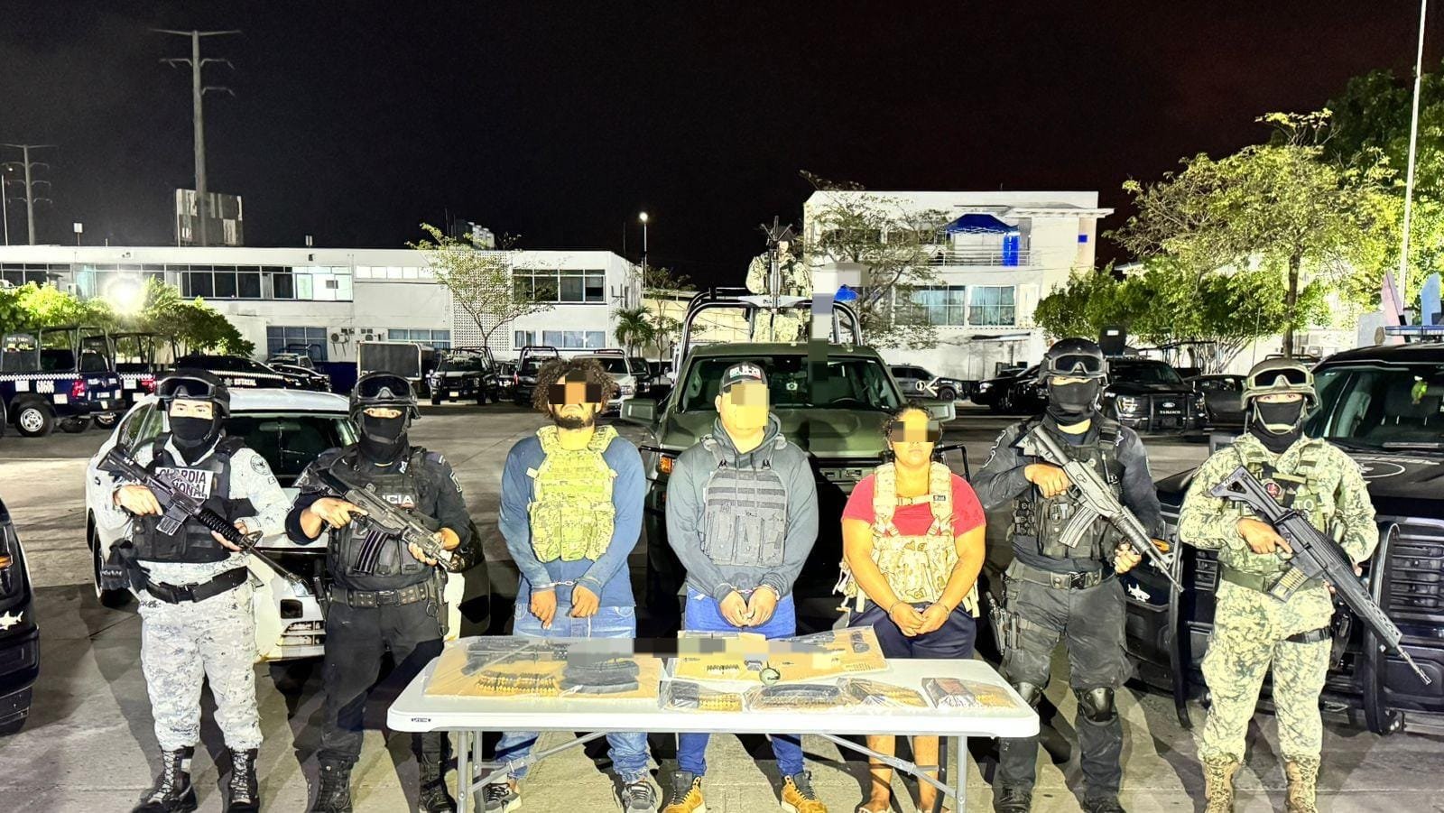 Detienen a tres presuntos delincuentes en operativo en Comalcalco