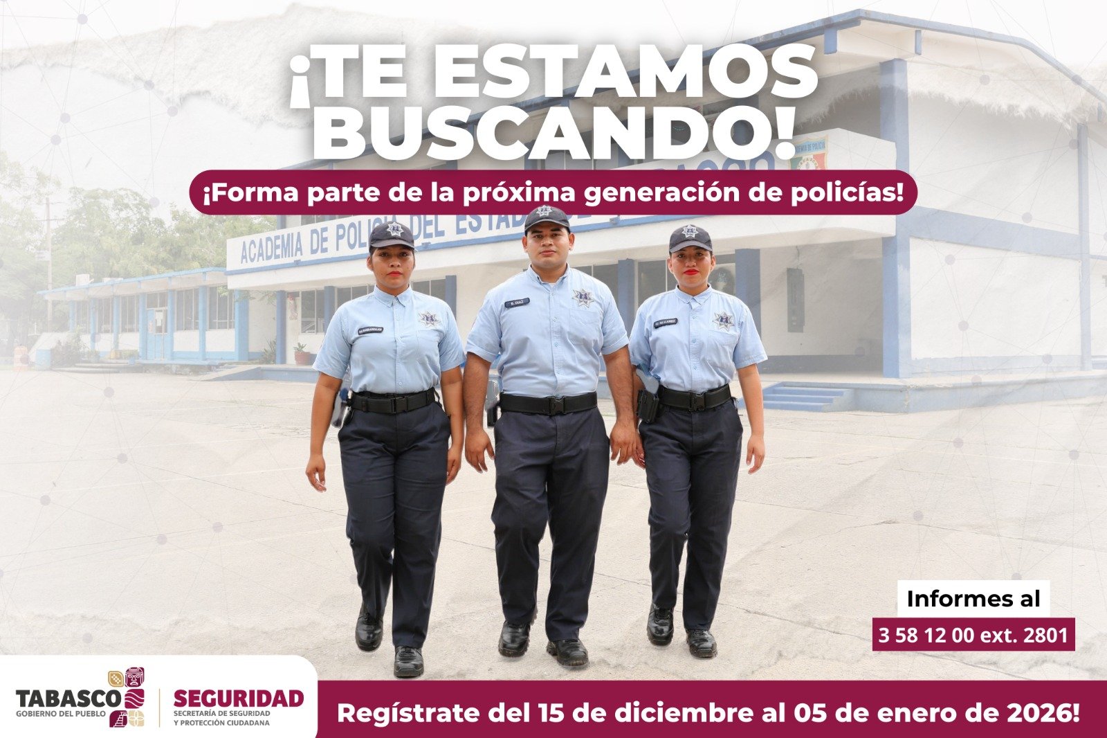 Convocatoria SSPC Tabasco: Únete a la fuerza que protege a nuestro estado