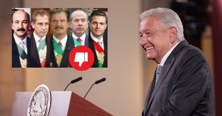 AMLO arrasa en encuesta a expresidentes neoliberales 