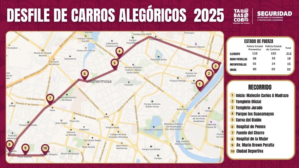 Todo listo para el operativo de seguridad en el ‘Desfile de Carros Alegóricos’: SSPC